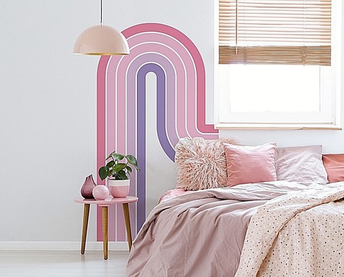 Colorful Fountain Rainbow Wall Decals, Stickers, Mural, Wall Art Decoration 658 - Picture 3 of 5