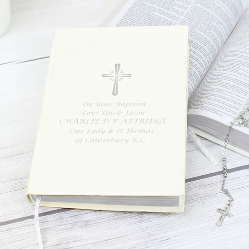 PERSONALISED Holy Bible. Christening Baptism Confirmation Holy Communion Wedding - Picture 9 of 12