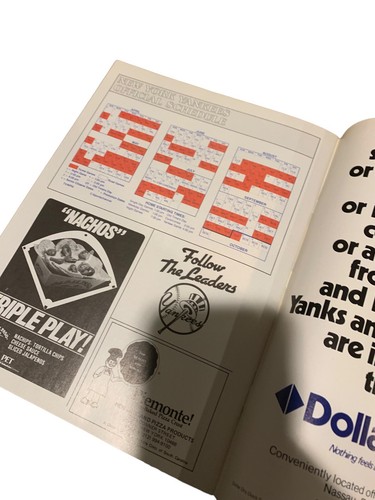 1986 NYYankees Official Score Book And Souvenir Program Vs Seattle May 15-18 - Picture 8 of 8