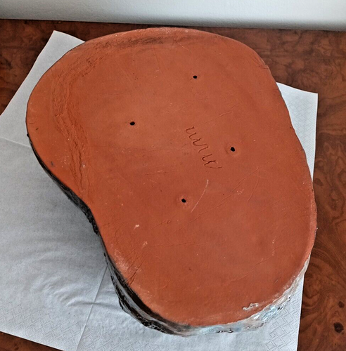 Clay ceramic plant flower pot with snails motifs handmade unique glazed - Picture 8 of 8