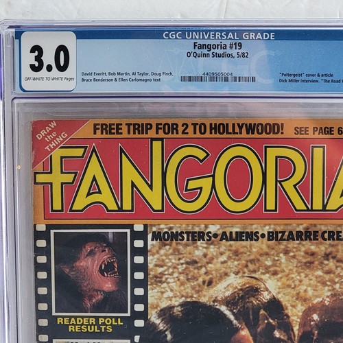 FANGORIA 19 CGC 3.0 VINTAGE/POLTERGIEST/CREEPSHOW/Starlog/OOP/Horror - Picture 2 of 4