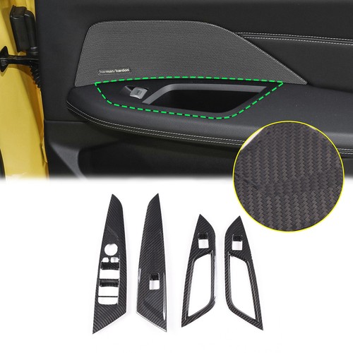 Real Carbon Fiber Window Lift Trim Cover For BMW 4 Series 2021-2022 - Picture 2 of 8