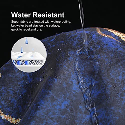 Marble Shower Curtain, Blue Marble Shower Curtain Set, Abstract Luxury Blue  - Picture 2 of 6