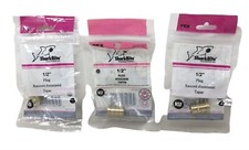 3-PK Sharkbite 1/2” Brass Crimp Plug, Lead Free