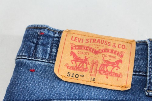 LEVI'S STRAUSS & CO Kids 510 Skinny Slim Stretch Jeans Size 12 (W25 L30) - Picture 3 of 9