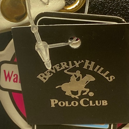 Beverly Hills Polo Club CROSSBODY WRISTLET WALLET Black & White Zip Wrist Organ. - Picture 10 of 15