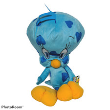 Looney Tunes Blue Hearts Tweety Bird Plush Posable Stuffed Animal Nanco 2012 28"