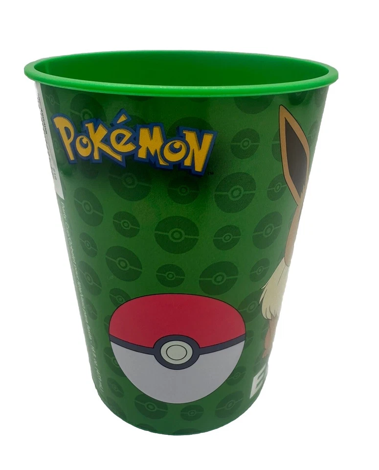 Taza de plástico Nintendo Pokémon Eevee verde coleccionistas niños/adultos 16 OZ NUEVO Foto 3 de 4