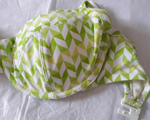 New Lilly & Lime Bikini Swimwear Top Size 8G Green & White *Faulty - Description - Picture 9 of 24