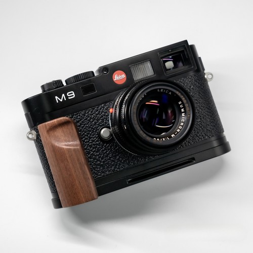 Wood L Handle Grip + Aluminum Baseplate For Leica M8 M9 M8.2 MM Me220 Camera - Picture 33 of 51
