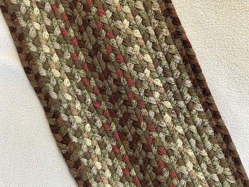 Alfombra rústica de campo ovalada trenzada de yute natural corredor de mesa escalera - Imagen 3 de 5