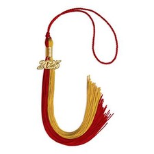 Endea Graduation Red/Gold Tassel with Gold Date Drop