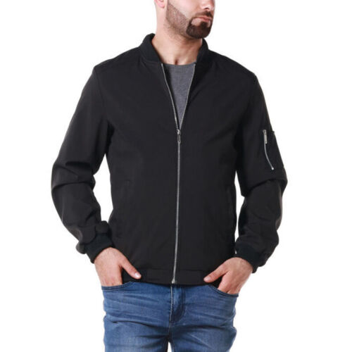 Abrigo delgado informal primavera otoño con cremallera completa para hombre - Imagen 3 de 17