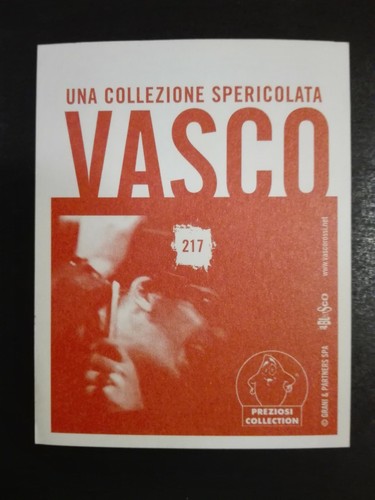 VASCO ROSSI FIGURINA UNA COLLEZIONE SPERICOLATA n° 217 NUOVA CON VELINA NEW - Imagen 2 de 2