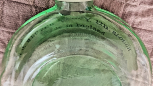 Old perfume bottles 1)green 2) orange 3) crown green 4) Blue crystal 5)miniature - Picture 4 of 23