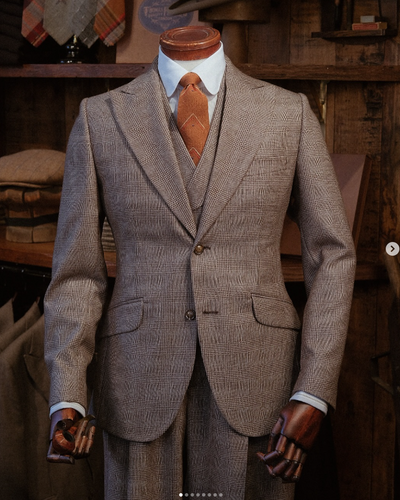 Trajes de pata de gallo para hombre elegantes informales blazer vintage chaqueta de esmoquin 3 piezas - Imagen 2 de 11