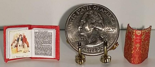 1:24 SCALE MINIATURE BOOK PRIDE AND PREJUDICE ILLUSTRATED JANE AUSTEN DOLLHOUSE - Picture 2 of 3