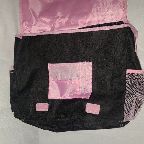 NWT SANRIO Hello Kitty Messenger Bag Shoulder Cross-body School Bag Black Pink - Picture 7 of 12