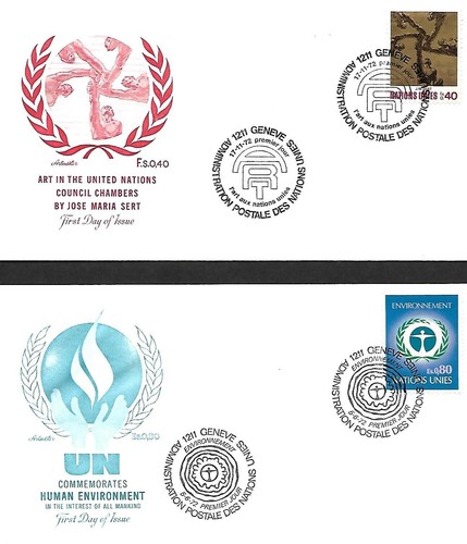 UNITED NATIONS - GENEVA 1971 - 1972 SEVENTEEN FIRST DAY COVERS - Picture 6 of 6