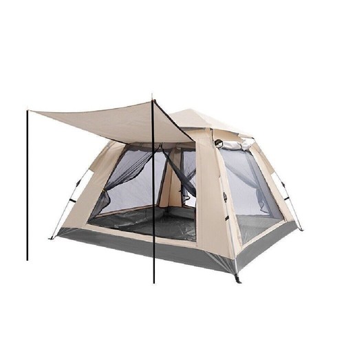 Komonee Pop Up Deluxe Beach Tent Camping Fishing Dome Safari Style with Awning - Picture 4 of 18
