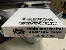 Box of 5 KleenBore Phosphor Bronze Bore Brush .25 / .257 Handgun A-162  (1.1)