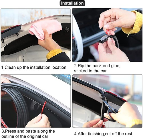 5M Car Door Trunk Seal Strip L Shape Weather Strip Edge Decoration Accessories - Picture 8 of 9