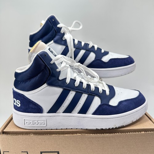 Zapatillas Adidas Hoops 3.0 Mid IG1432 blancas para hombre talla 11.5 baloncesto - Imagen 2 de 11