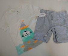 Carter's 2 Pc Short Set With Seal. NEW. Sz 3T