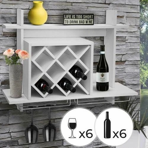 Range bouteilles et casiers sans marque en bois pour la maison
