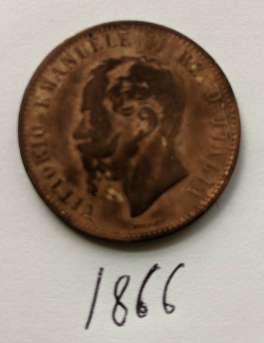 ITALIEN 10 CENTESIMI 1866 klare Details - Bild 2 von 2