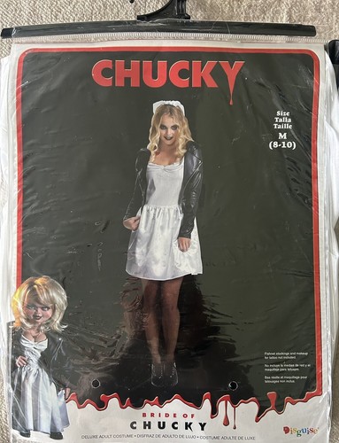 Disguise Women's Adult Deluxe- Bride of Chucky- Childs Play-Medium (8-10) NEW!!! - Picture 1 of 9