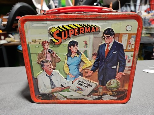 1978 Superman DC Aladdin Collectible Metal Lunchbox with Thermos. Free Shipping. - Picture 3 of 15