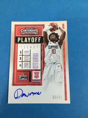 F125,469 2020-21 Contenders Photo Variation Auto Playoff Ticket/99 DANIEL OTURU