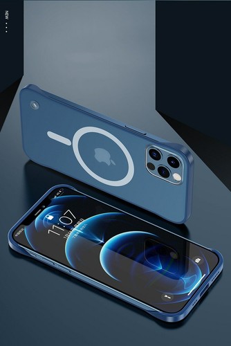 Frameless Magnetic Thin PC Phone Ring+ Matte Cover Case For iPhone 13 Pro Max 12 - Picture 9 of 15