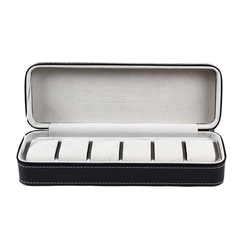 6/10/12 Fächer Uhrenbox Schmuck Display Aufbewahrung Reißverschluss Etui Organizer Box Schwarz - Bild 23 von 47
