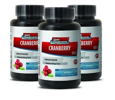 Stomach Ulcer - Cranberry Extract 50:1 - Detox Your Body Supplements 3 Bottles