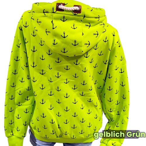 Damen Sweat Jacke Kapuze Hoodie Fleece gefüttert Übergangsjacke Anker S - 3XL - Bild 16 von 26