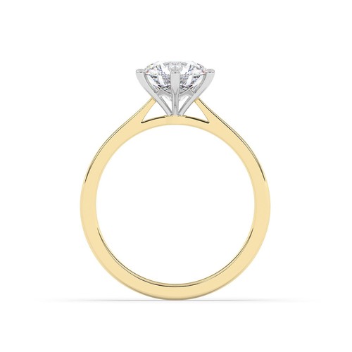 IGI, 1.50 CT, Solitaire Lab-Grown Round Diamond Engagement Ring, 18K Yellow Gold - Picture 8 of 24