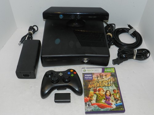 Matte Black Microsoft XBOX 360 S 4GB w/ Kinect Console System Tested - Picture 3 of 3