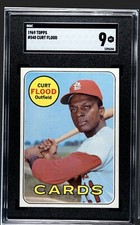 1969 Topps Curt Flood #540 SGC 9 St. Louis Cardinals 