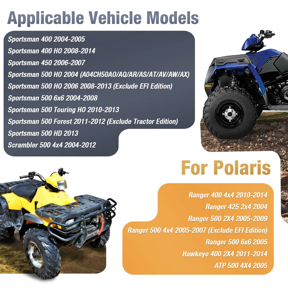 2000 2001 2002-2012 para Polaris Scrambler 500 4X4 2X2 placa de estator e vedação de anel-O - Imagem 4 de 4