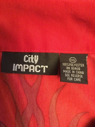 Skull Graphics - Red Shirt - Button Down - Collared - 3XL - City Impact - Picture 3 of 3