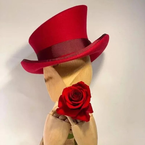 Cashmere Hat Asymmetric Top Hat Wool Hat Ribbon Men Fashiona Formal Punk Hat - Picture 8 of 38