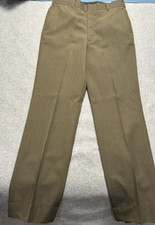 USMC Marine Corps Mens Trousers Pants Green Poly Wool Military Dress 31.5x34
