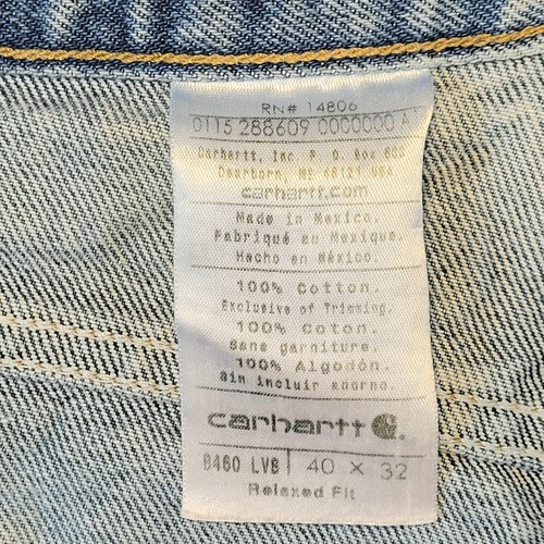 Carhartt Relaxed Fit Denim Jeans Mens 40x32 (actual inseam 31") B460 LVB - Picture 10 of 11