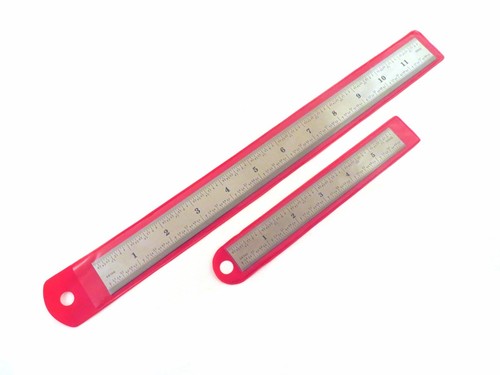Taytools Set 6" & 12" Machinist Ruler Rule 4R (8th 16th 32th 64th) Stainless - Picture 4 of 5