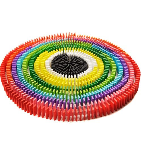 Dominoes Set for Kids Colorful Dominos Tiles for Building Stacking Racing Gifts. - Picture 11 of 23