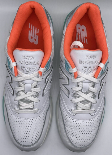 New Balance 597 South Beach 2017 ML597VAA taglia 9,5 D nuovo con scatola lifestyle pelle NOS - Foto 4 di 15