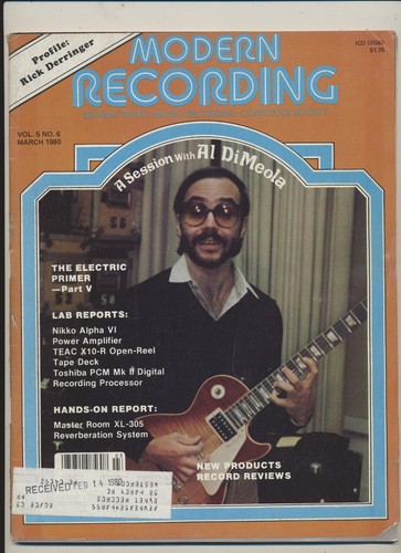 Modern Recording Magazine Vol.5 #6 Mar. '80 Al DiMeola - Rick Derringer - Bild 1 von 5