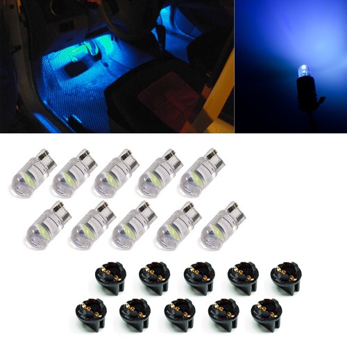 LED Replacement Bulbs Ice Blue T10+ Base 10 PCS 12V ForInterior Lights - Picture 1 of 5